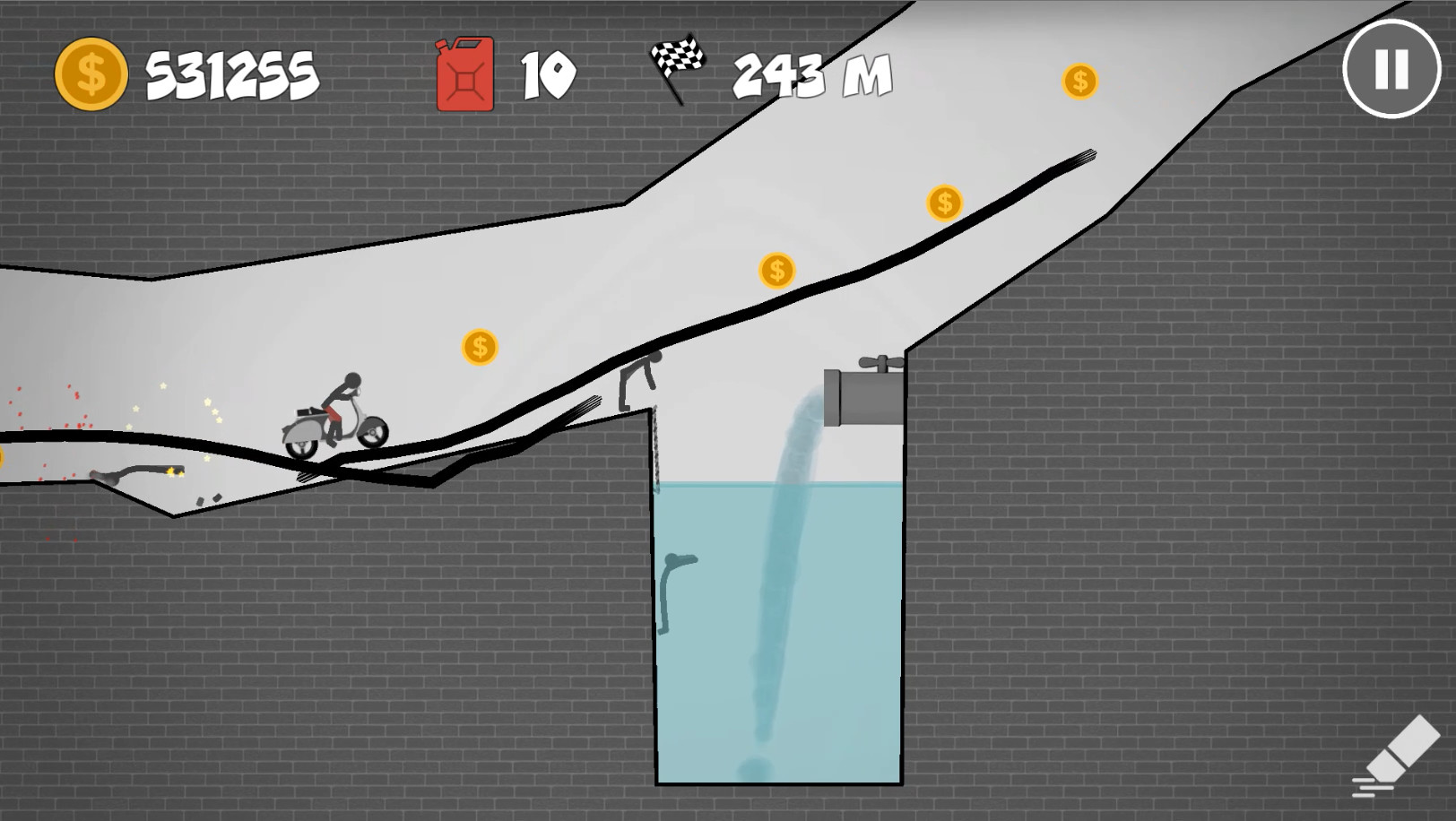 Stickman Racer Road Draw 2 official in-game screenshot 1