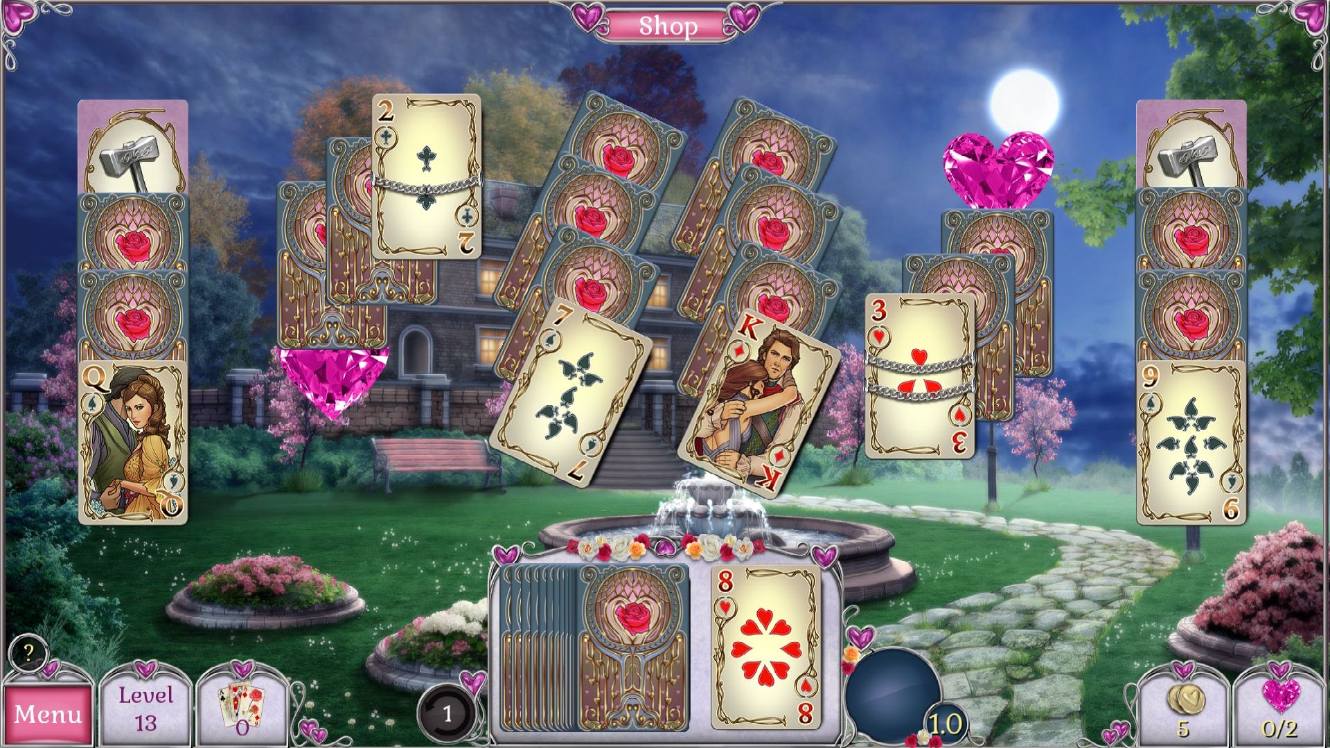 Jewel Match Solitaire L'Amour official in-game screenshot 1