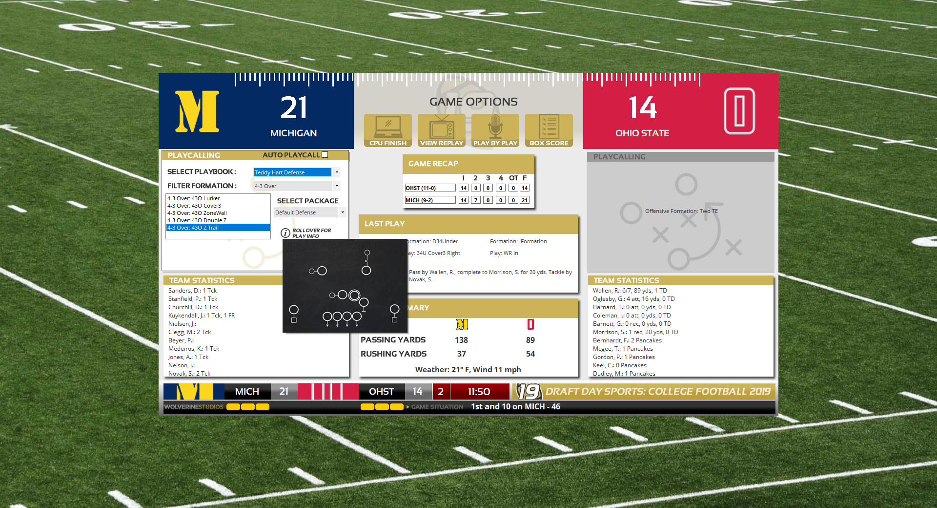 Draft Day Sports: College Football 2019 official in-game screenshot 1
