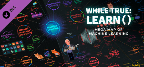 while True: learn() Mega Map of Machine Learning cover artwork