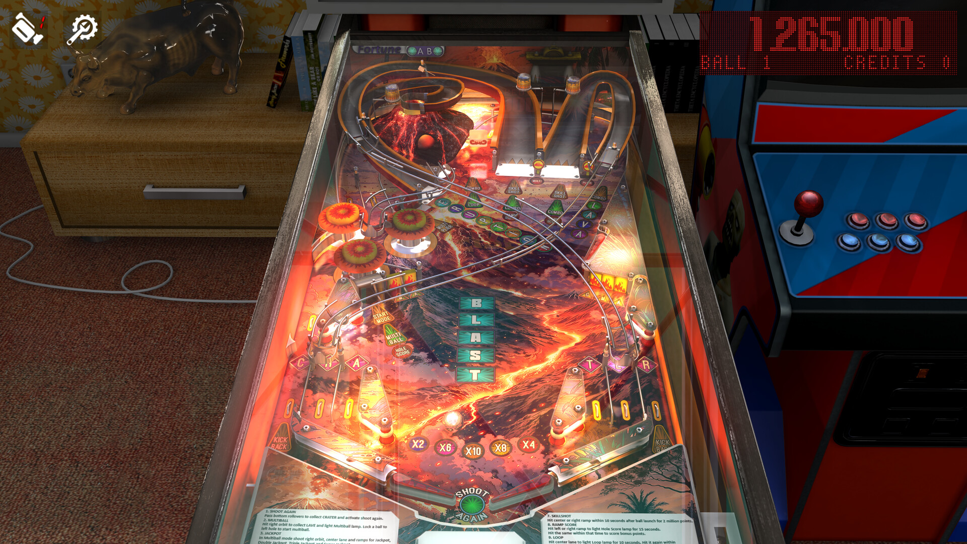 Zaccaria Pinball - Fire Mountain 2019 Table official in-game screenshot 1