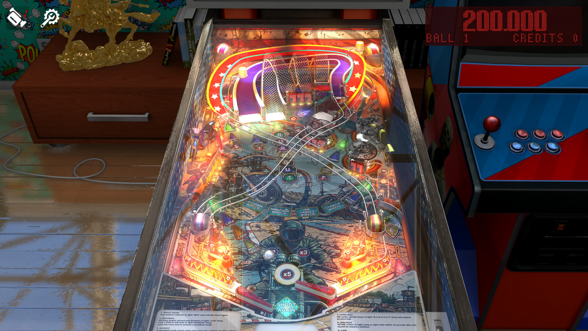 Zaccaria Pinball - Devil Riders 2019 Table official in-game screenshot 1