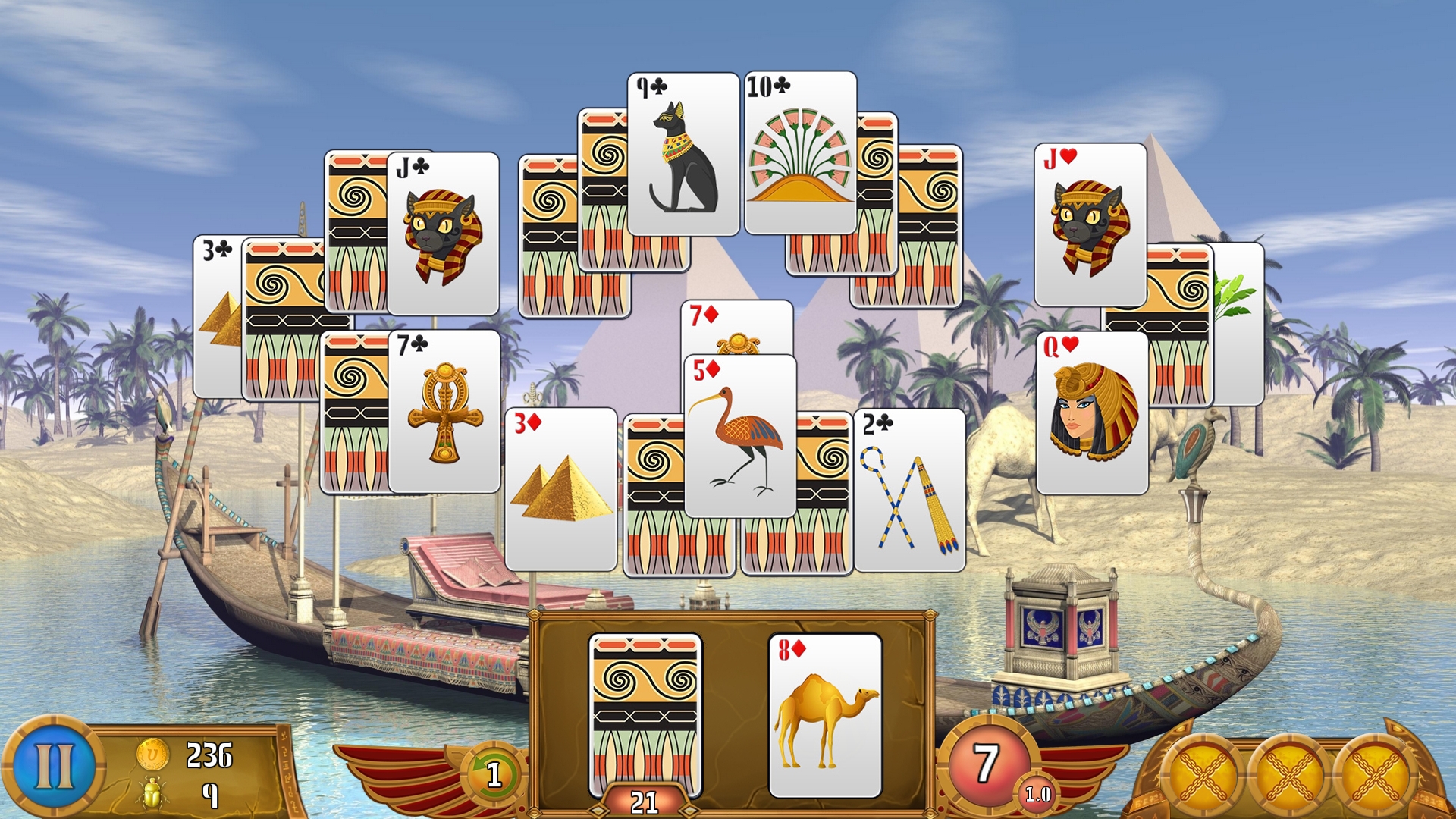 Luxor Solitaire official in-game screenshot 1
