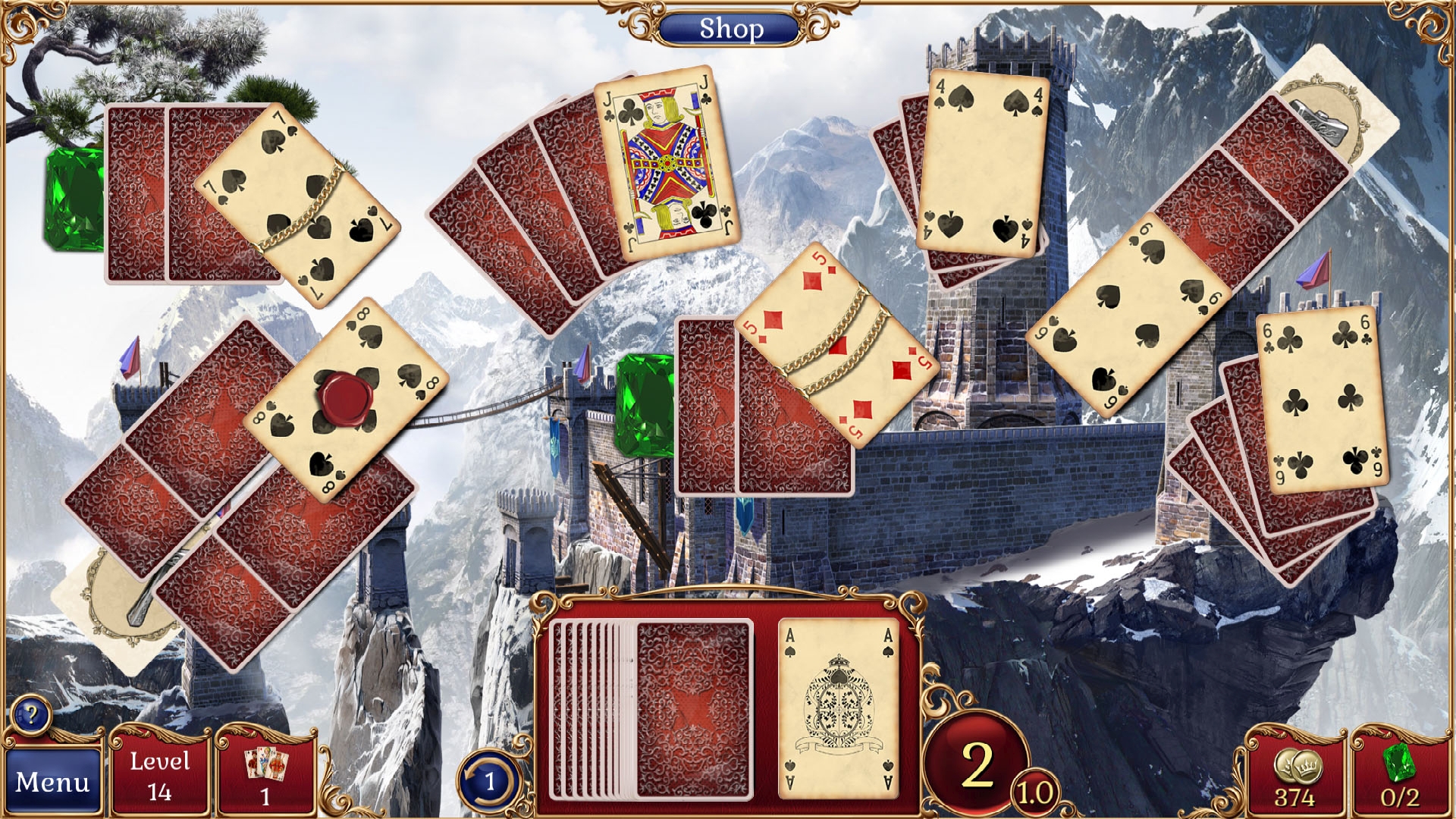 Jewel Match Solitaire 2 Collector's Edition official in-game screenshot 1