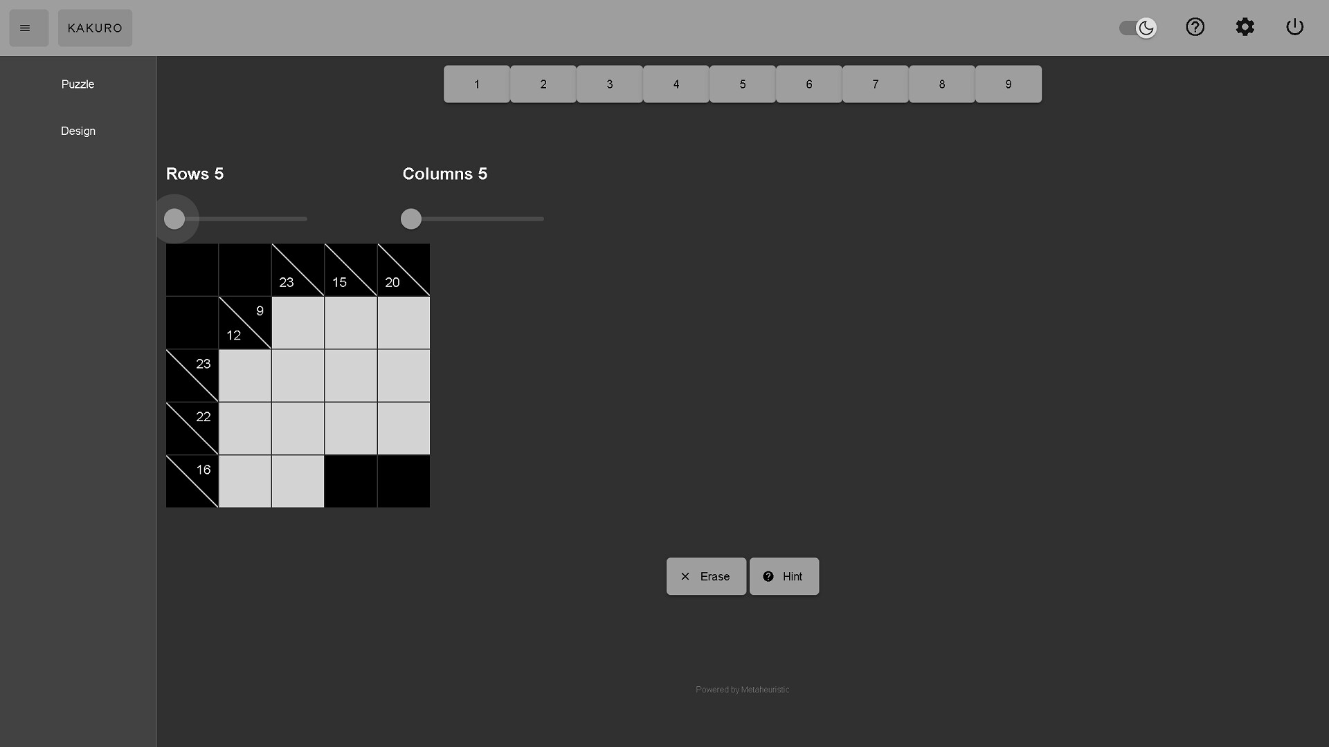 Kakuro official in-game screenshot 1