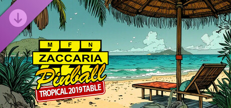 Zaccaria Pinball - Tropical 2019 Table cover artwork