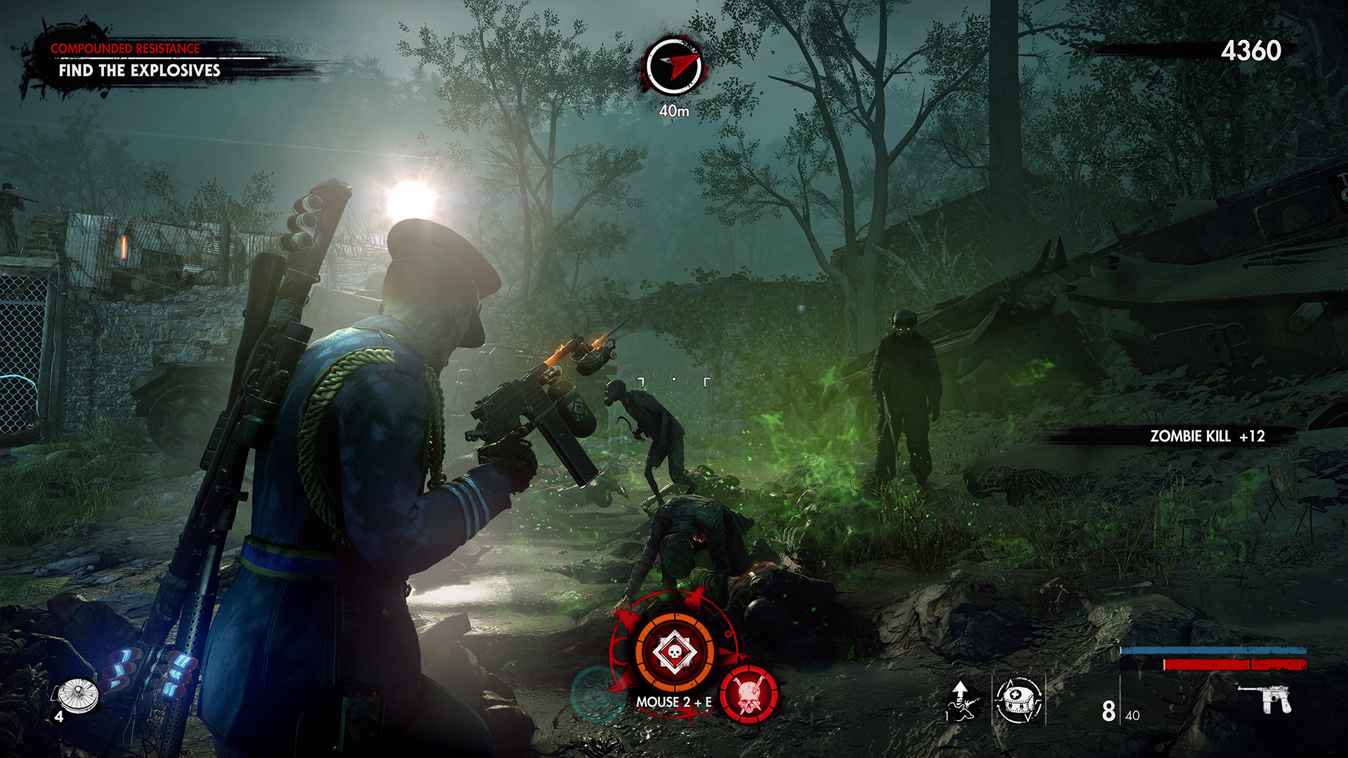 Zombie Army 4: Zombie Gentleman Dress Uniform Character official in-game screenshot 1