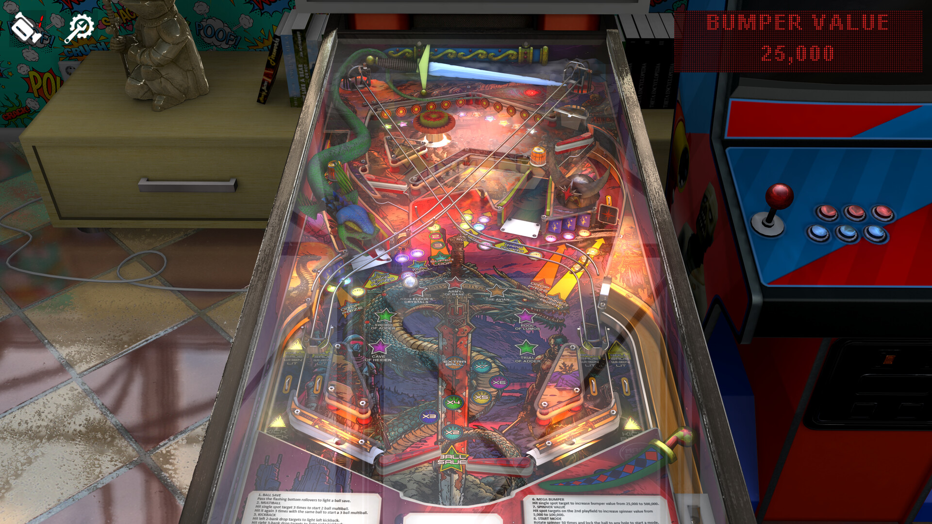 Zaccaria Pinball - Star God 2019 Table official in-game screenshot 1