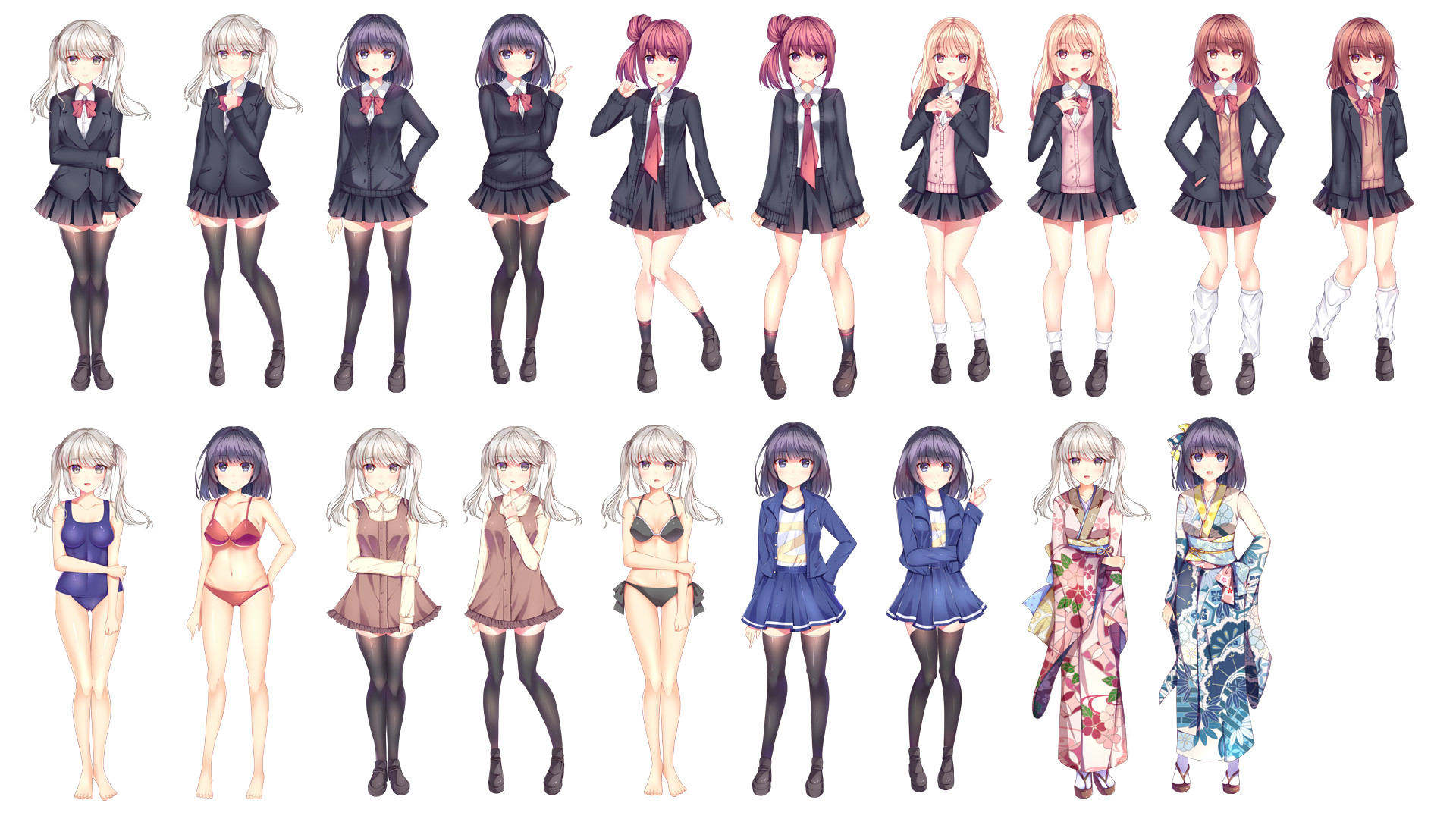 White Wings ホワイトウィングス Dakimakuras DLC official in-game screenshot 1