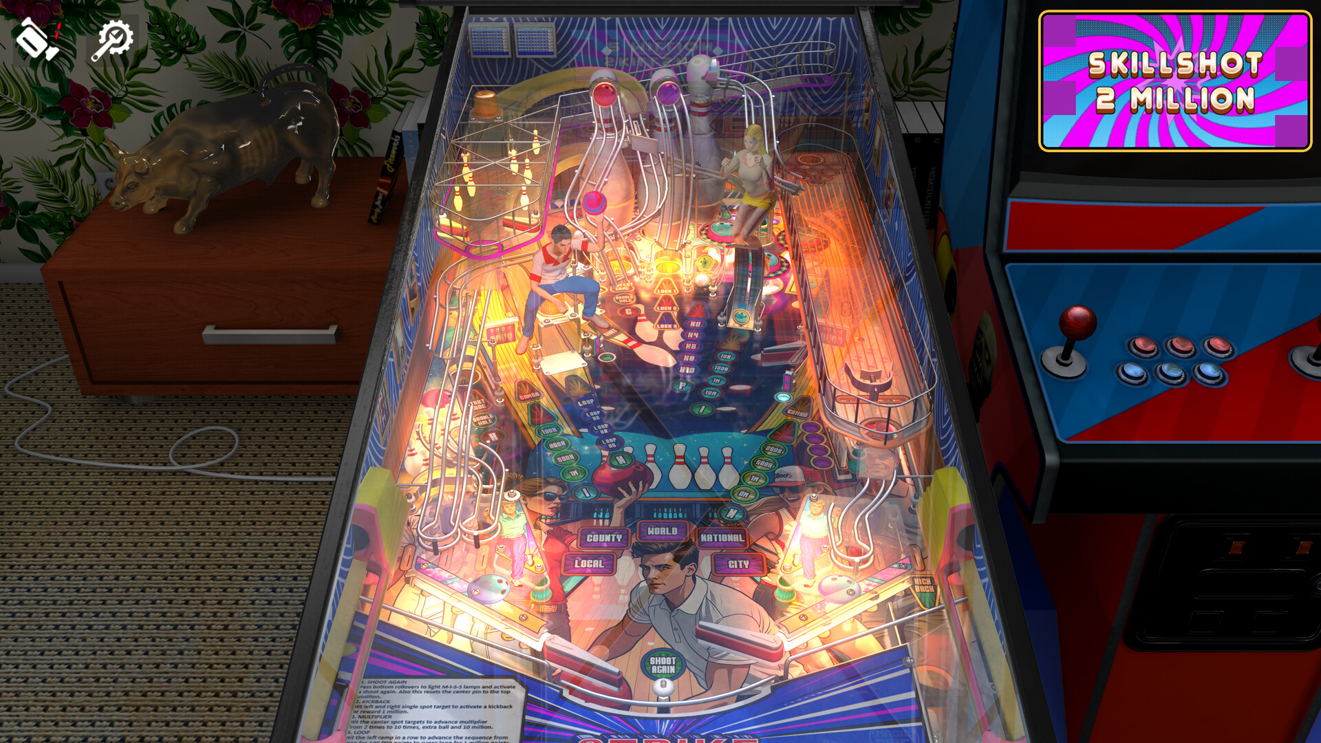 Zaccaria Pinball - Strike Deluxe Pinball Table official in-game screenshot 1