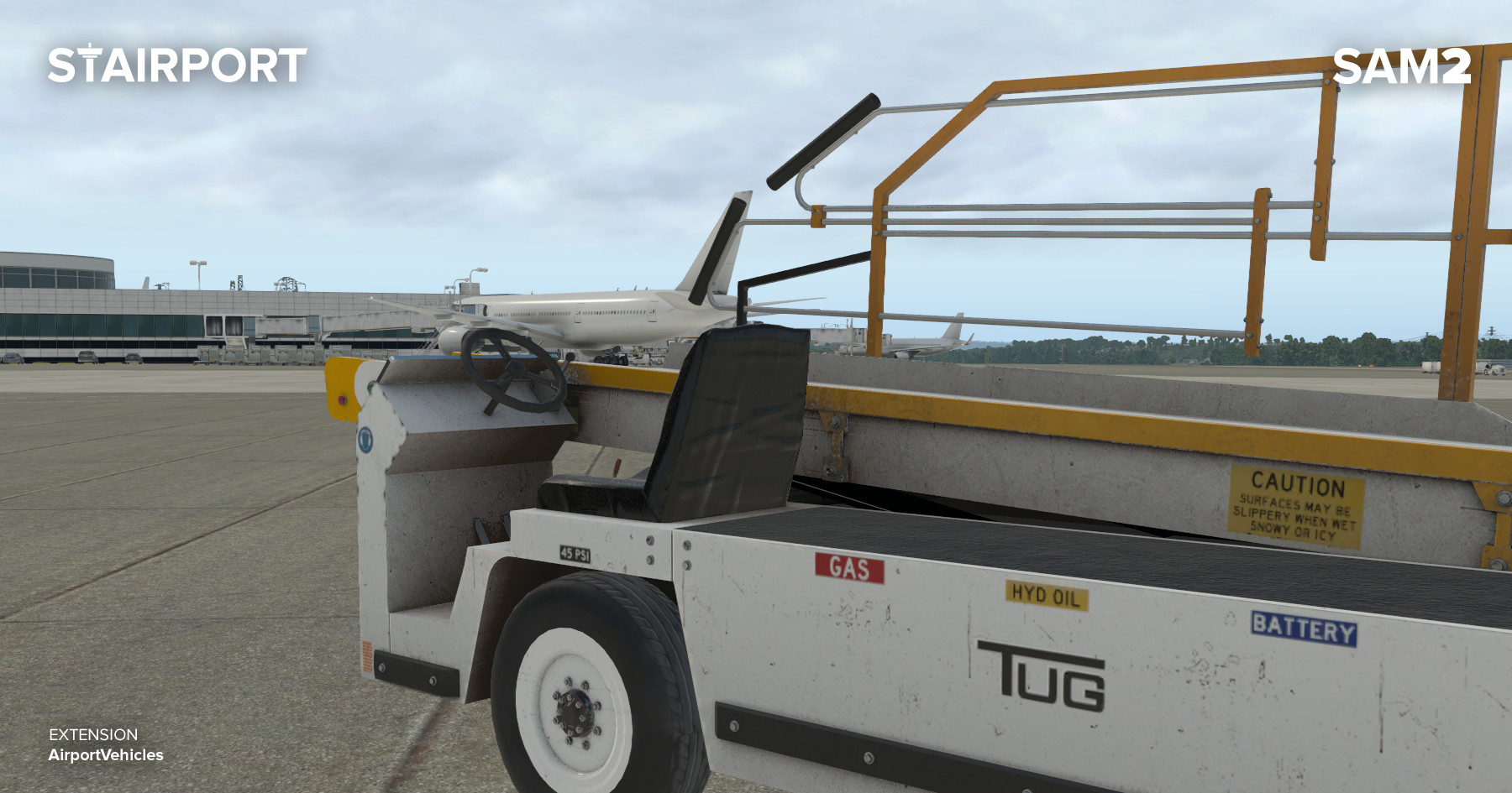X-Plane 11 - Add-on: SAM AirportVehicles official in-game screenshot 1