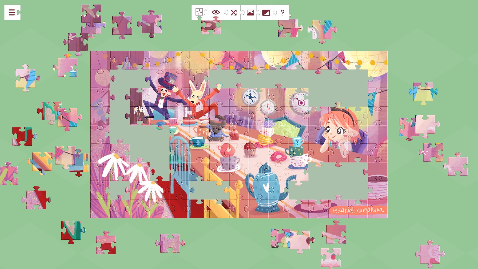 Alice in Wonderland - a jigsaw puzzle tale official in-game screenshot 1