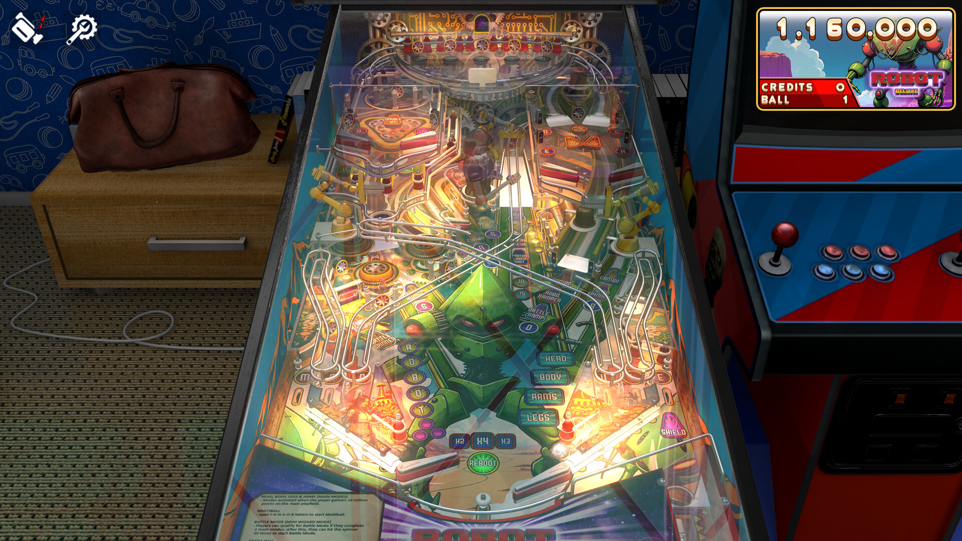 Zaccaria Pinball - Robot Deluxe Pinball Table official in-game screenshot 1