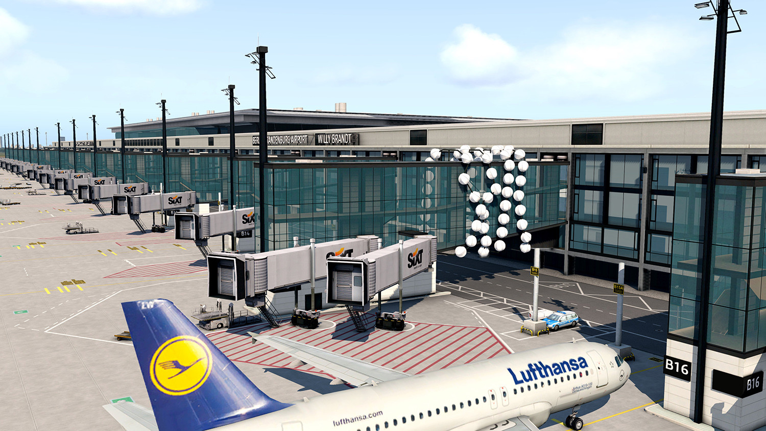 X-Plane 11 - Add-on: Aerosoft - Airport Berlin Brandenburg V2 official in-game screenshot 1