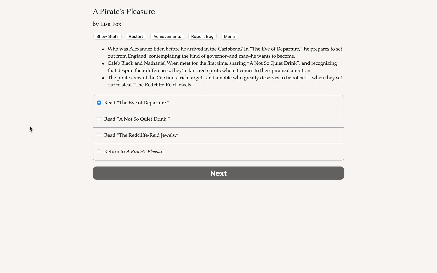A Pirate's Pleasure - Bonus Stories official in-game screenshot 1