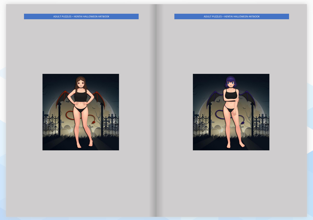 Adult Puzzles - Hentai Halloween ArtBook official in-game screenshot 1