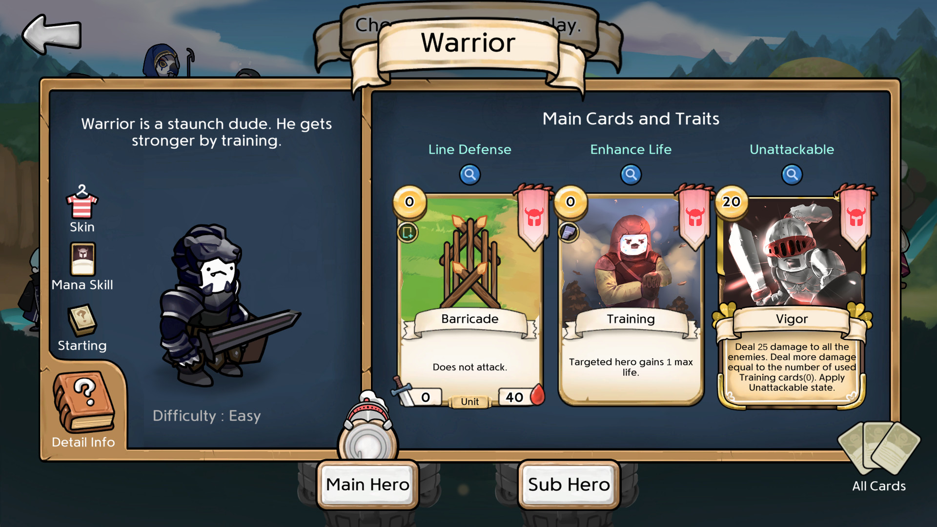 3 Minute Heroes - Black Knight (Warrior Skin) official in-game screenshot 1