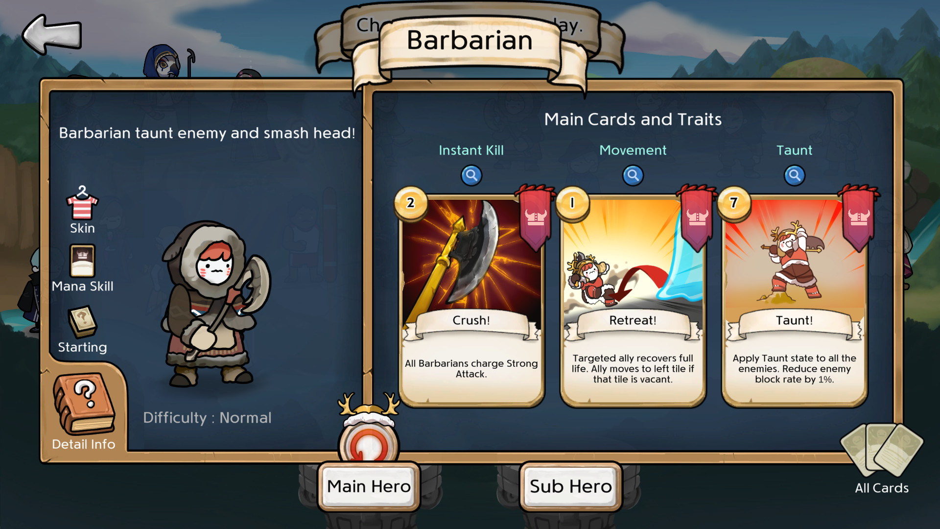 3 Minute Heroes - Snowland (Barbarian Skin) official in-game screenshot 1