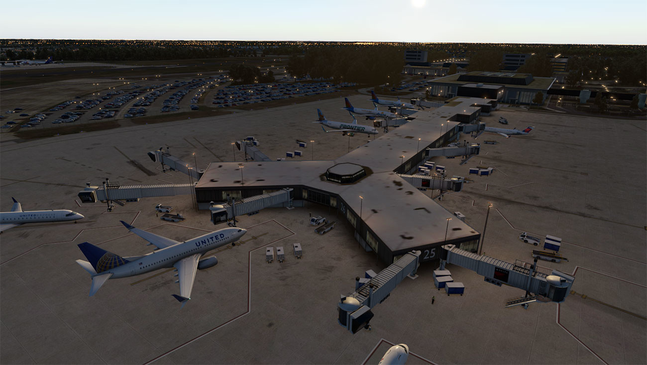 X-Plane 11 - Add-on: Verticalsim - KORF - Norfolk International Airport XP official in-game screenshot 1