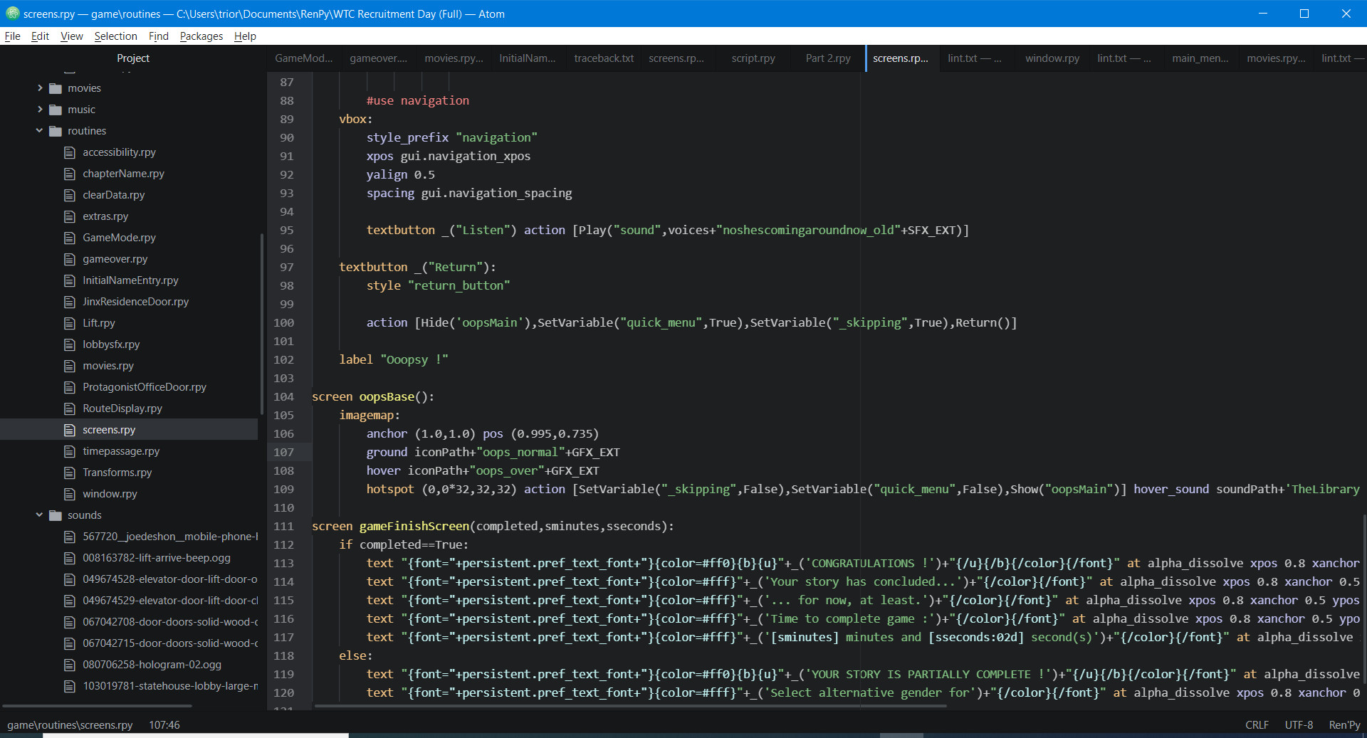 WTC : Recruitment Day Project Files official in-game screenshot 1