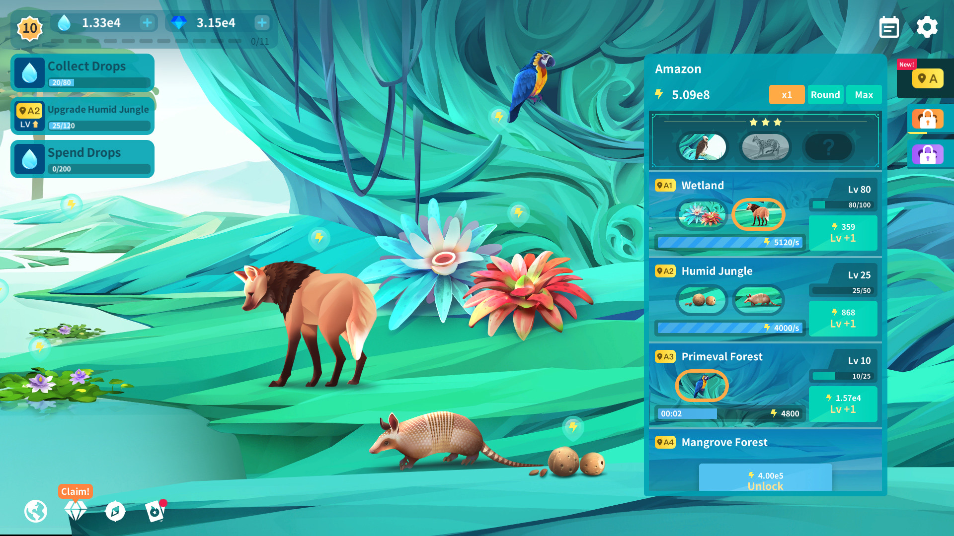 Wildlife Planet: The Incremental official in-game screenshot 1
