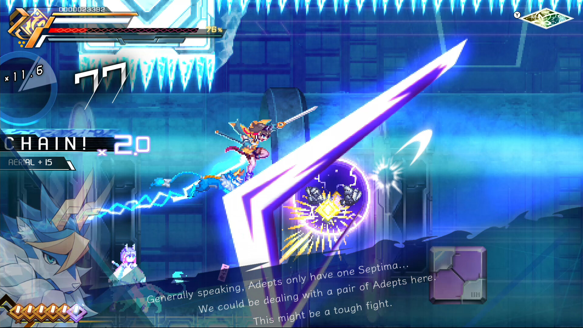 Azure Striker Gunvolt 3 official in-game screenshot 1