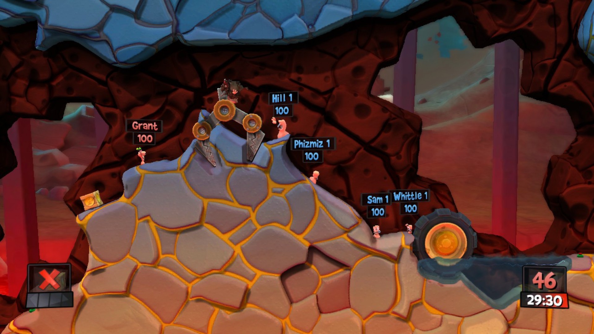 Worms Revolution - Mars official in-game screenshot 1