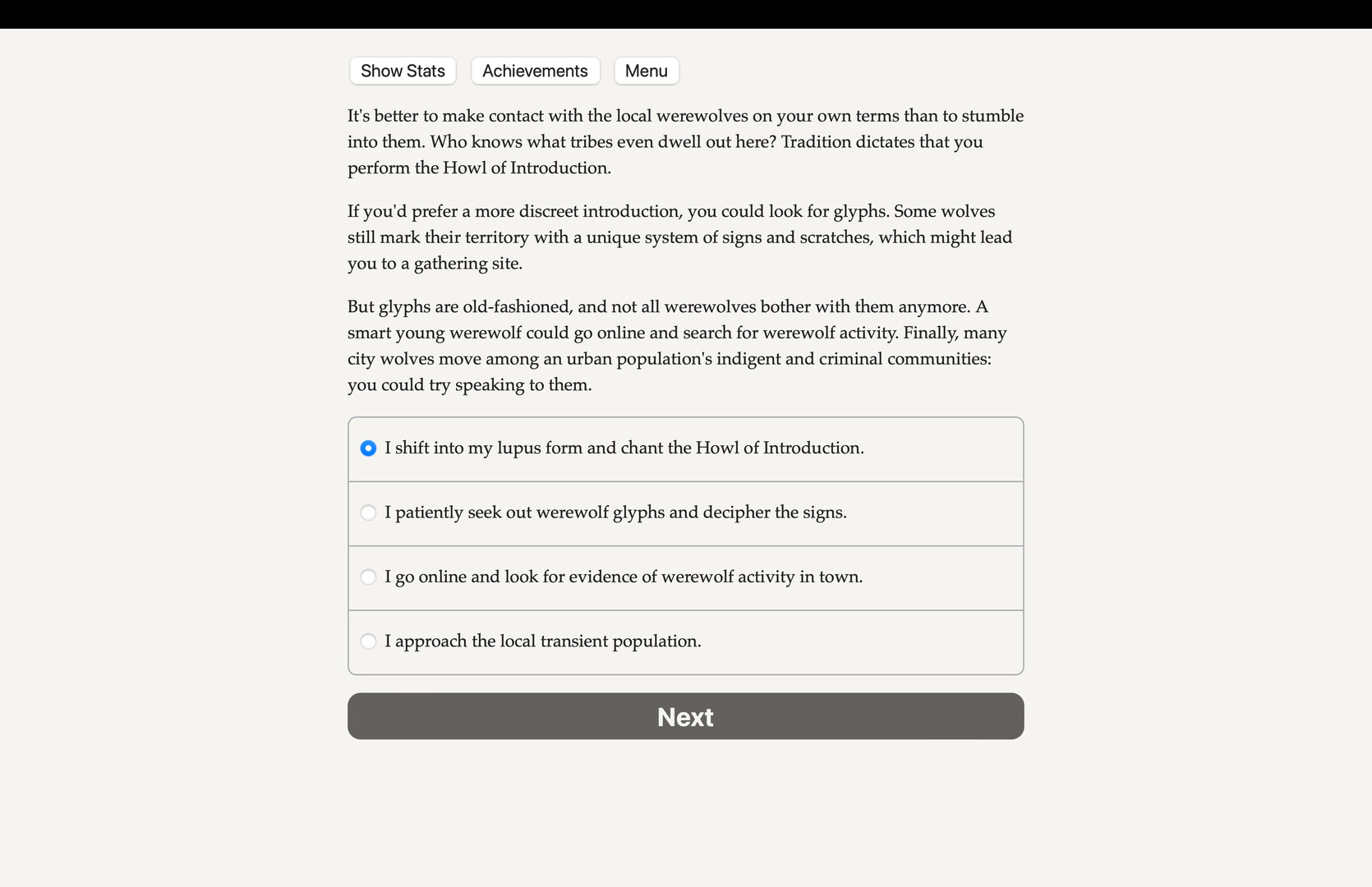 Werewolf: The Apocalypse — The Book of Hungry Names official in-game screenshot 1