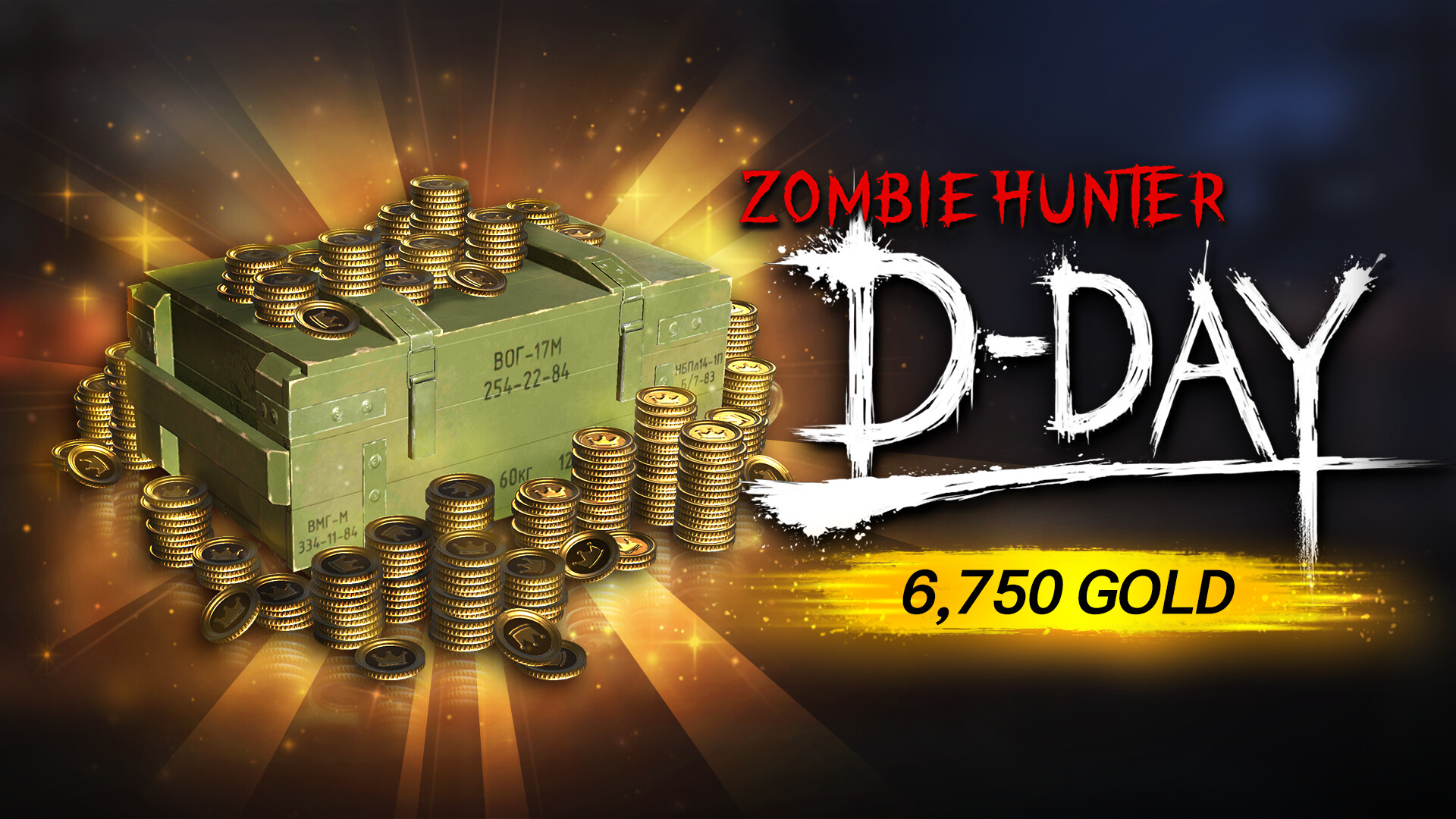 Zombie Hunter: D-Day - 6,750 Gold Pack official in-game screenshot 1