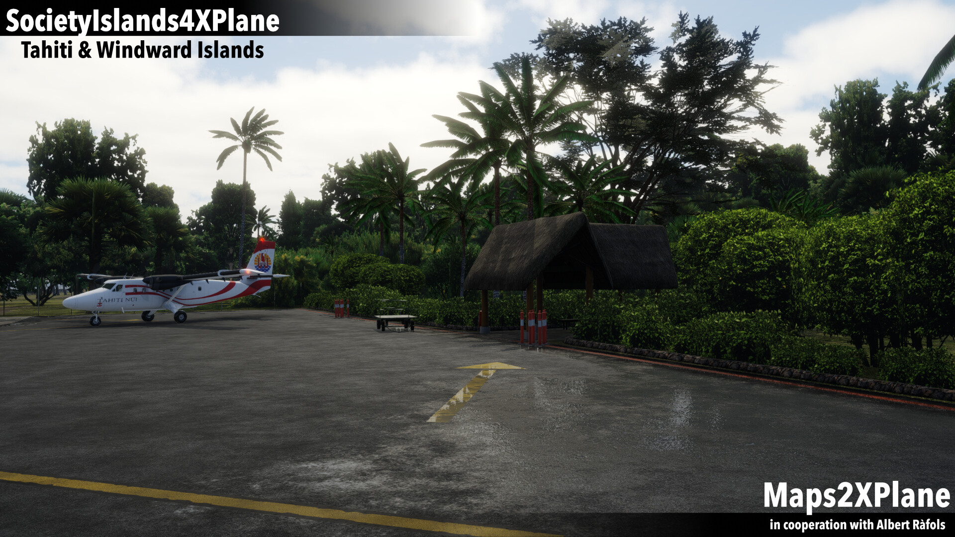 X-Plane 12 Add-on: Aerosoft - Society Islands XP - Tahiti & Windward Islands official in-game screenshot 1