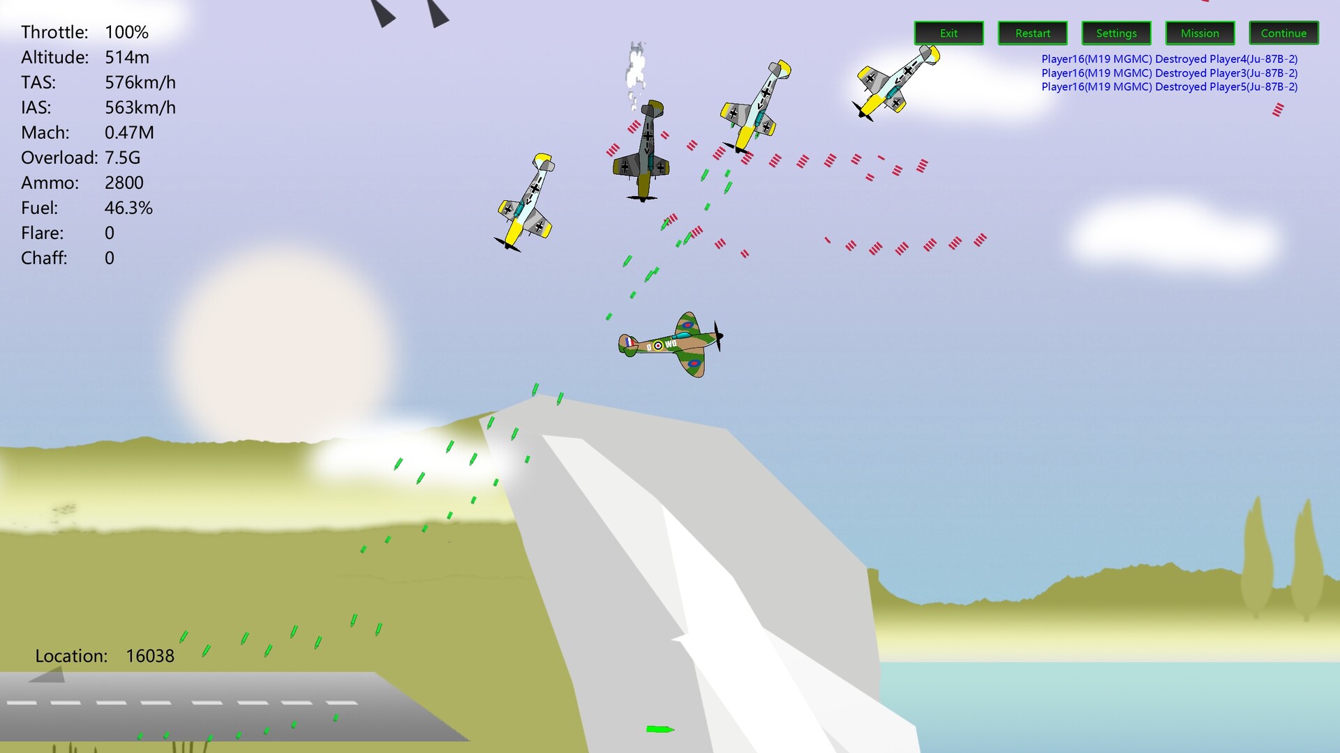 2D Dogfight - World War II (Aircrafts of Western Front) official in-game screenshot 1