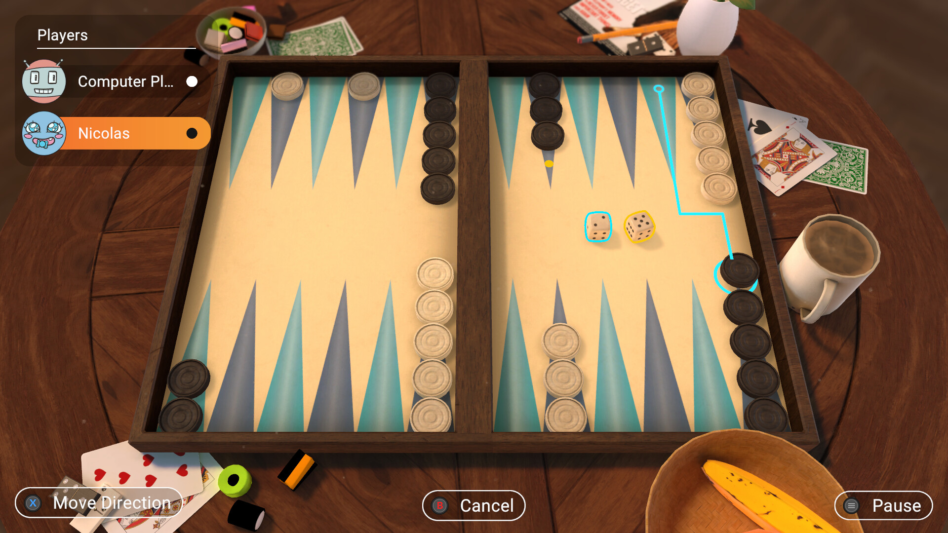 Backgammon + Checkers + Mills official in-game screenshot 1