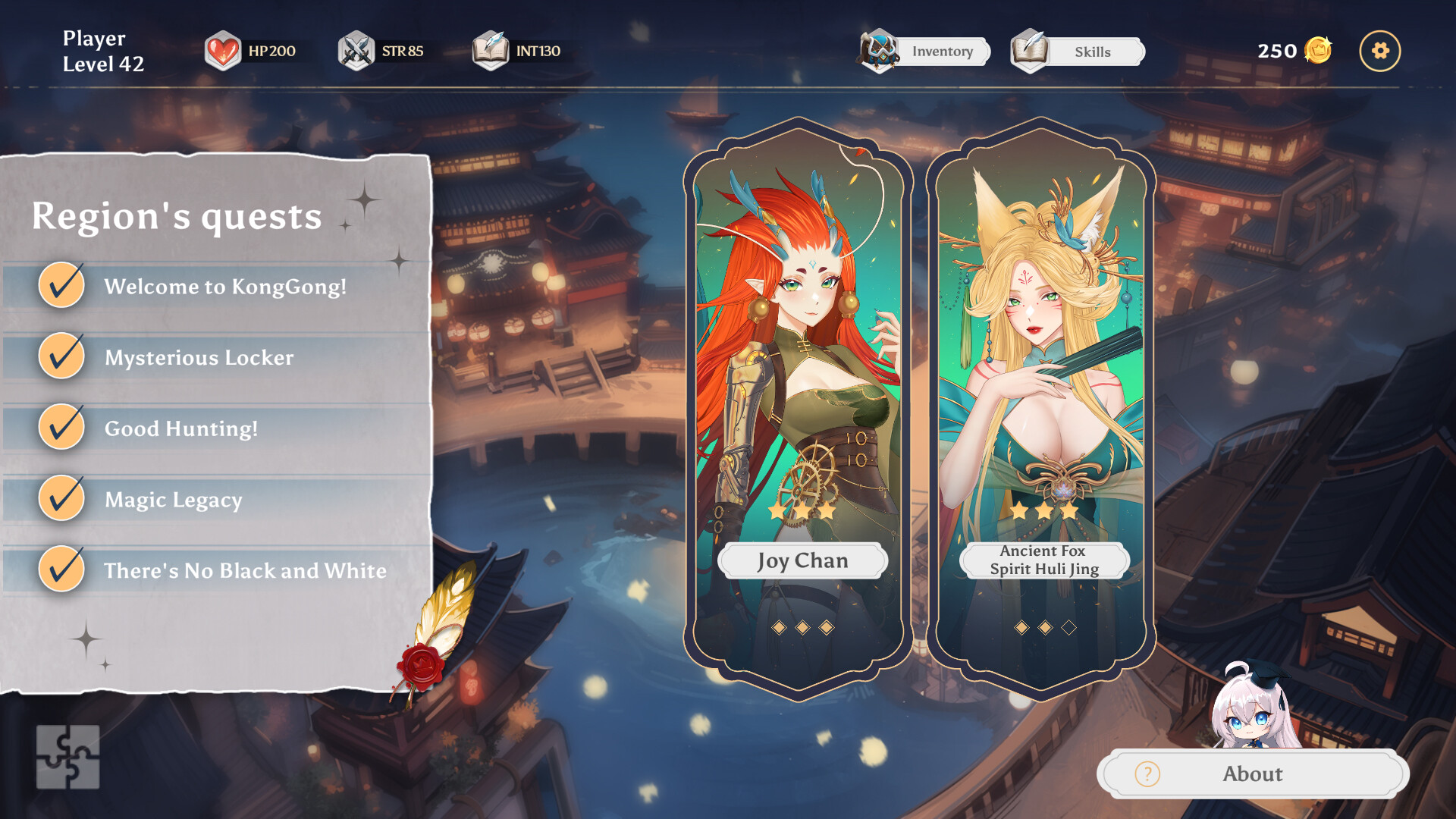 AURA: Hentai Cards - Revenge of the Fox Spirit DLC official in-game screenshot 1