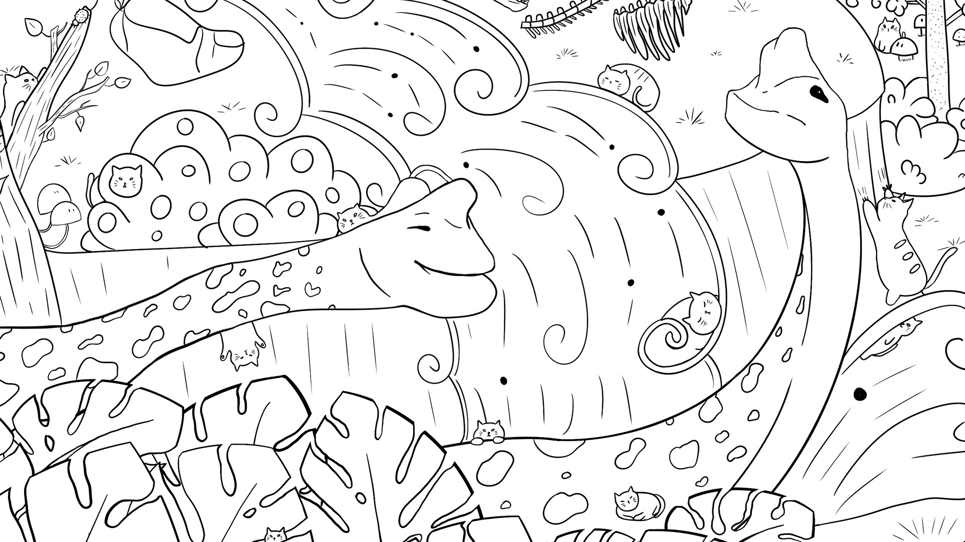 100 Dino Cats - Artbook official in-game screenshot 1