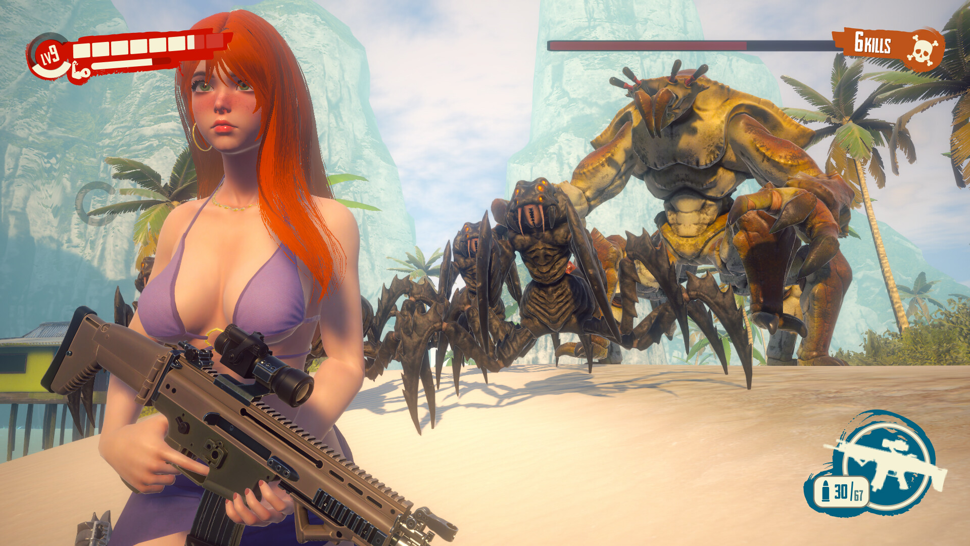 Anime Girls: Sun of a Beach official in-game screenshot 1