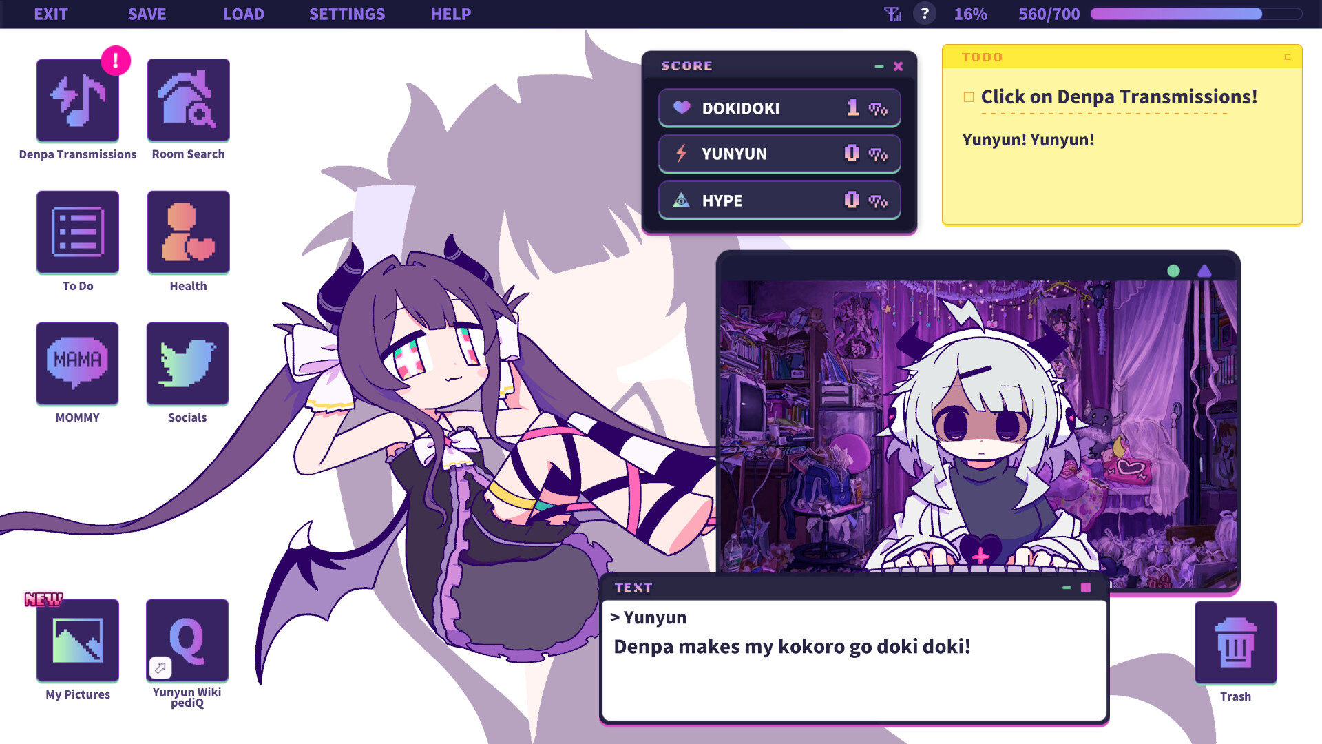 Yunyun Syndrome!? Rhythm Psychosis official in-game screenshot 1