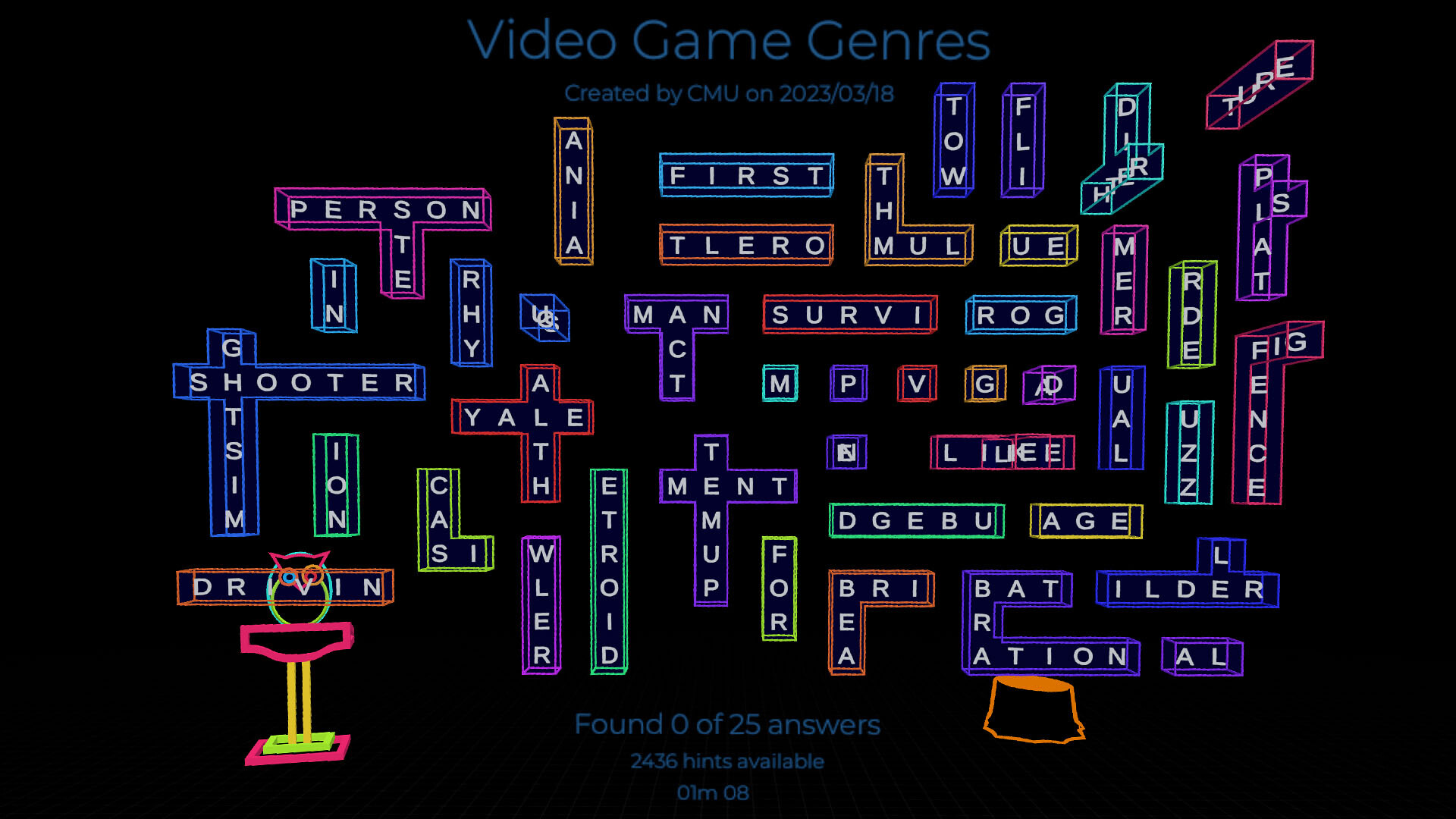 Arthur Owl's Word Block - Video Games Pack official in-game screenshot 1