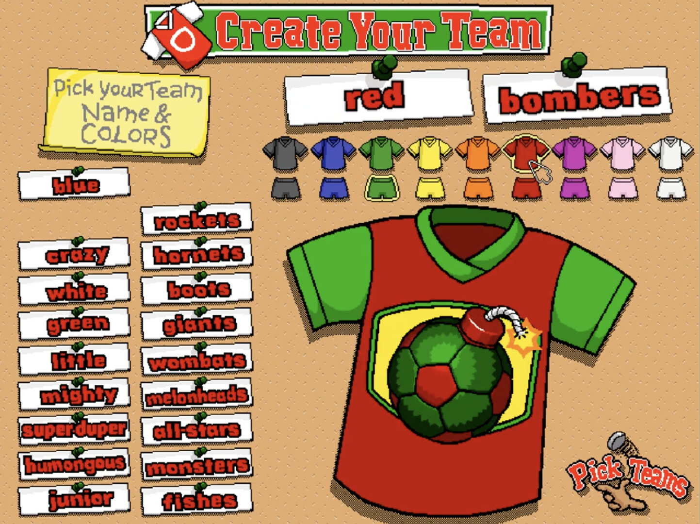 Backyard Soccer '98 official in-game screenshot 1