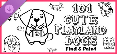 101 Cute Playland Dogs: Find & Paint - Artbook cover artwork