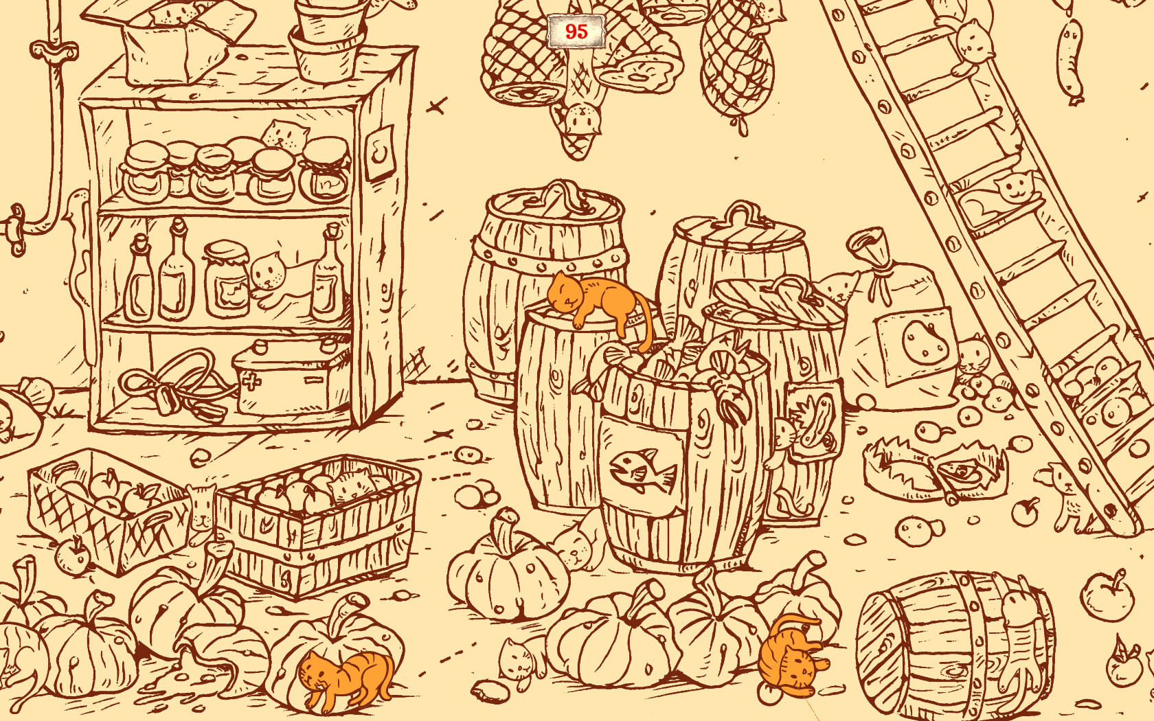 100 hidden Cats : Kitty House 2 official in-game screenshot 1