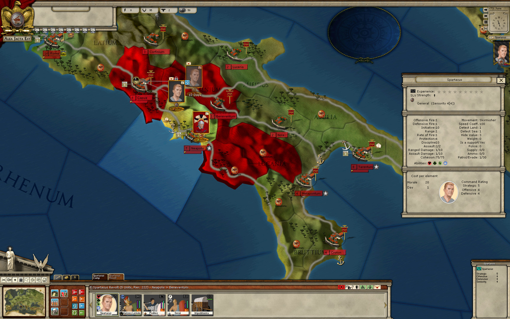 Alea Jacta Est Spartacus 73BC official in-game screenshot 1