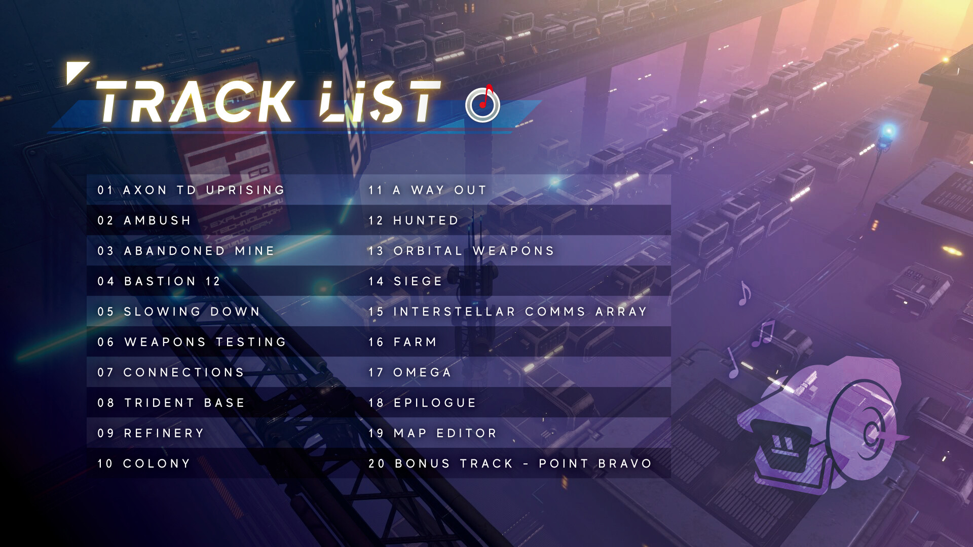 Axon TD: Uprising Soundtrack official in-game screenshot 1