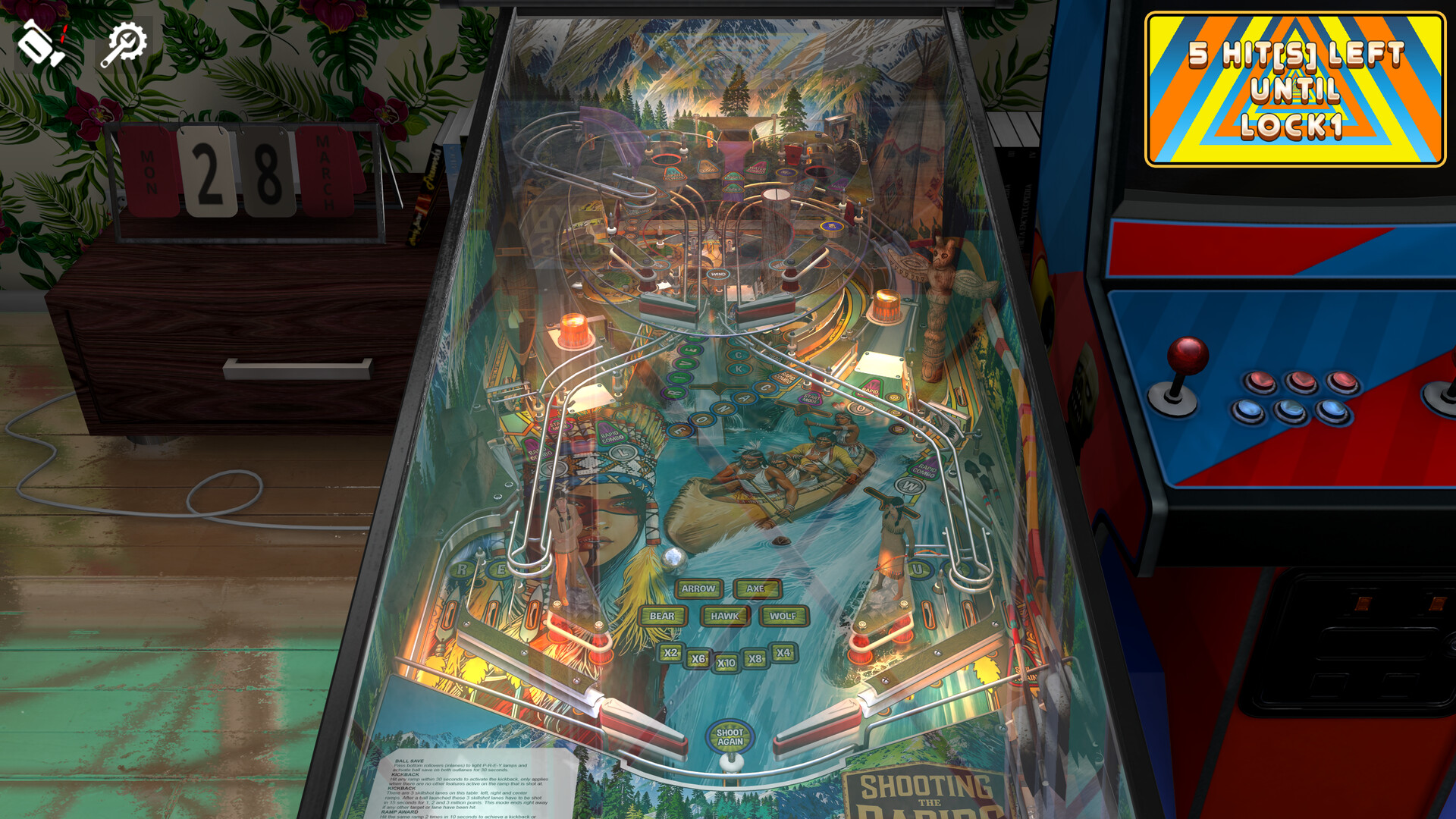 Zaccaria Pinball - Shooting the Rapids Deluxe Pinball Table official in-game screenshot 1