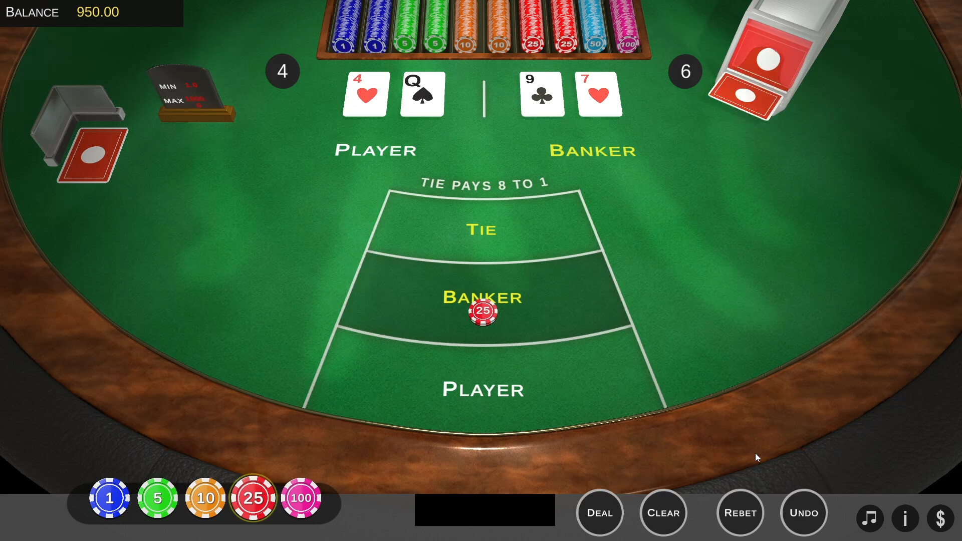 Baccarat official in-game screenshot 1