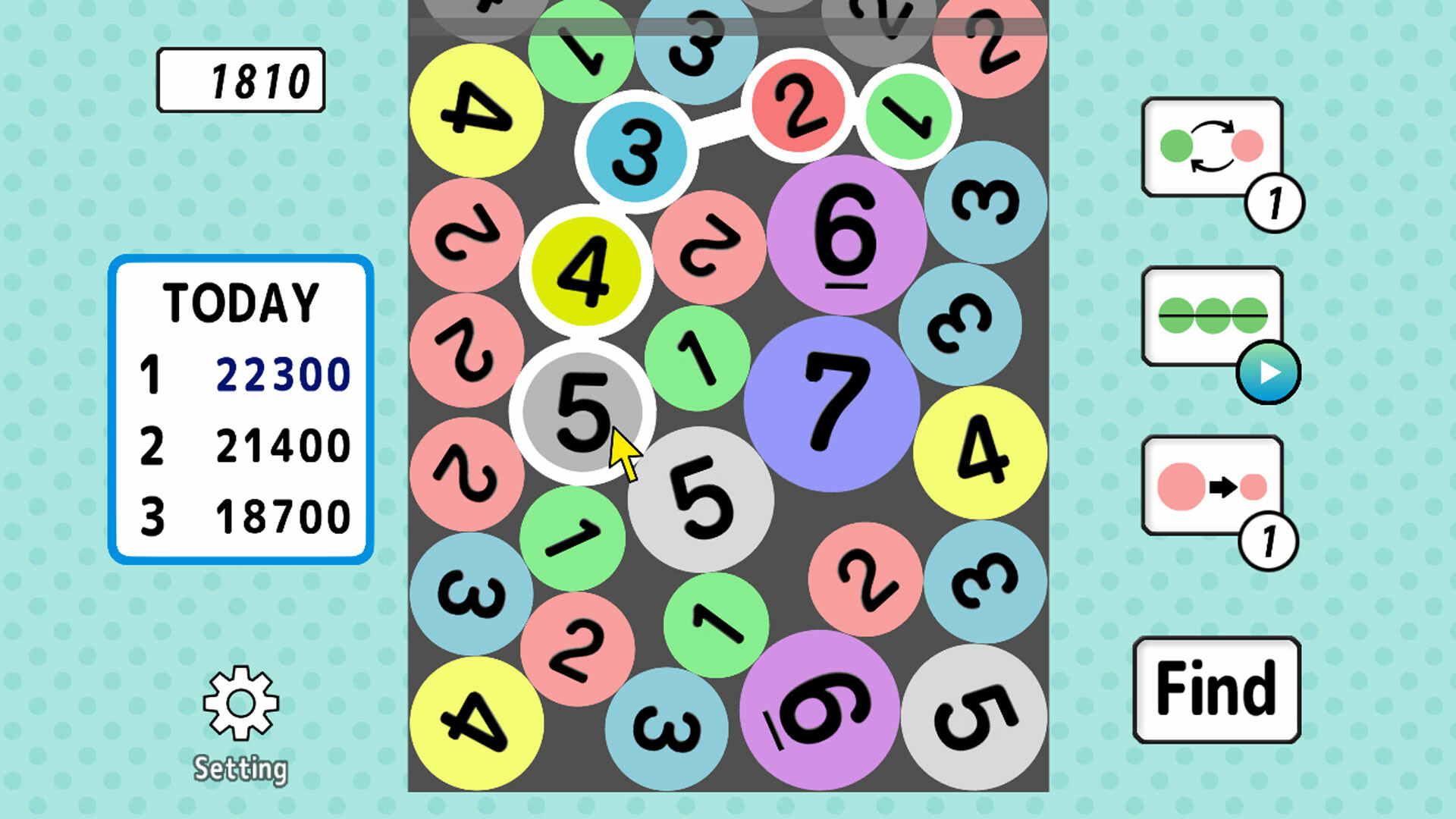 1234 connect puzzle official in-game screenshot 1