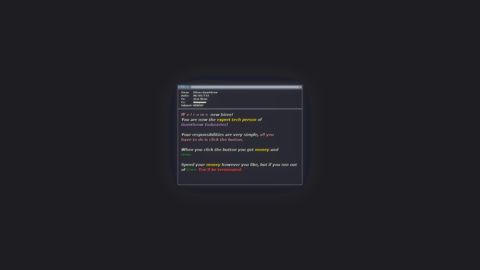 All You Have to Do Is Click the Button official in-game screenshot 1