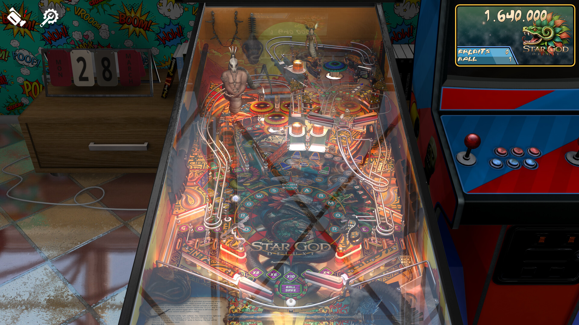 Zaccaria Pinball - Star God Deluxe Pinball Table official in-game screenshot 1