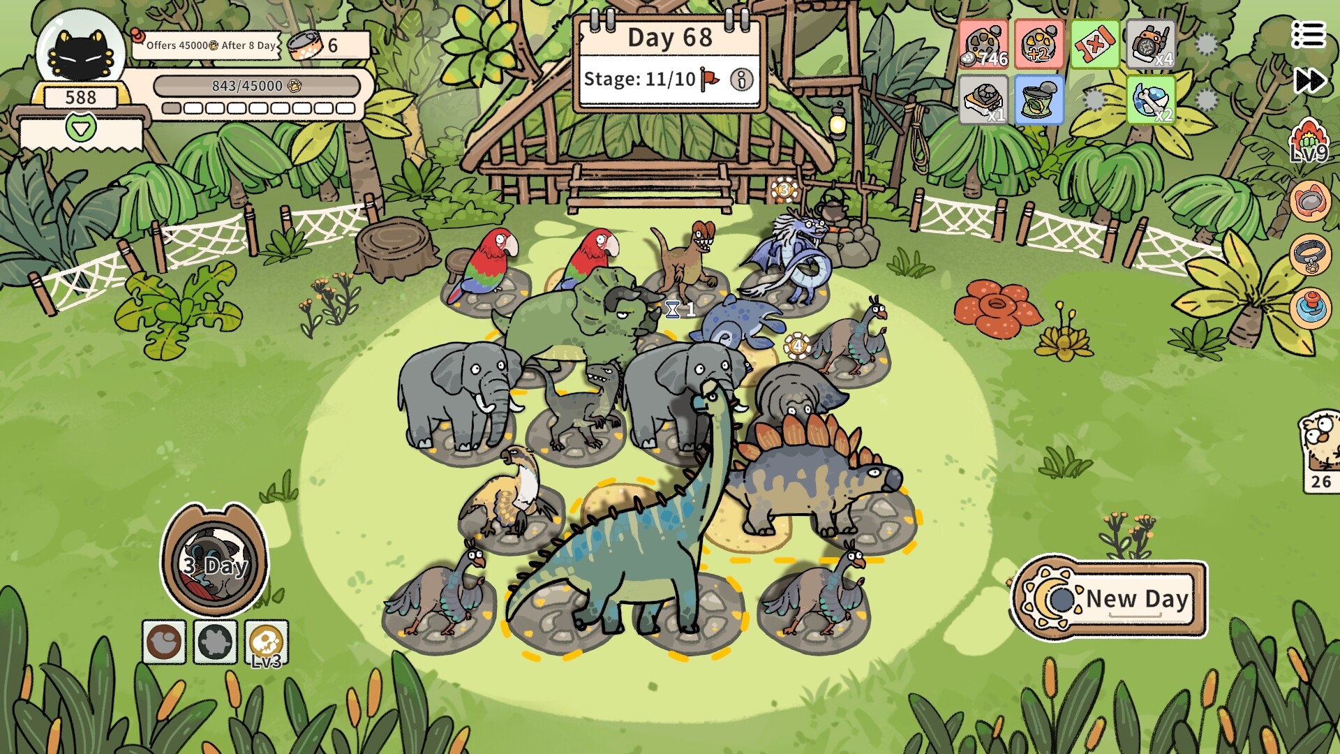猫神牧场:恐龙纪元(Cat God Ranch:Age of Dinosaurs) official in-game screenshot 1