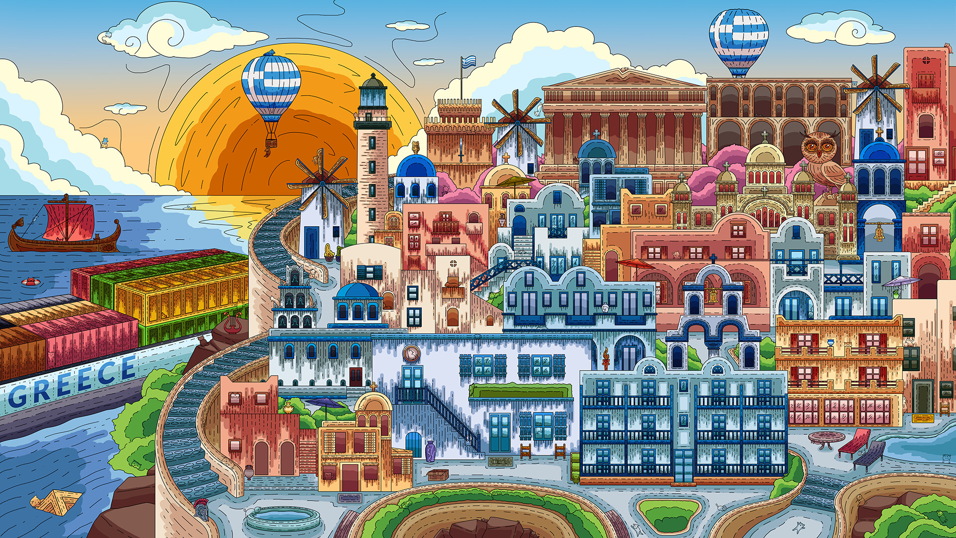 100 Greece Cats - Artbook official in-game screenshot 1