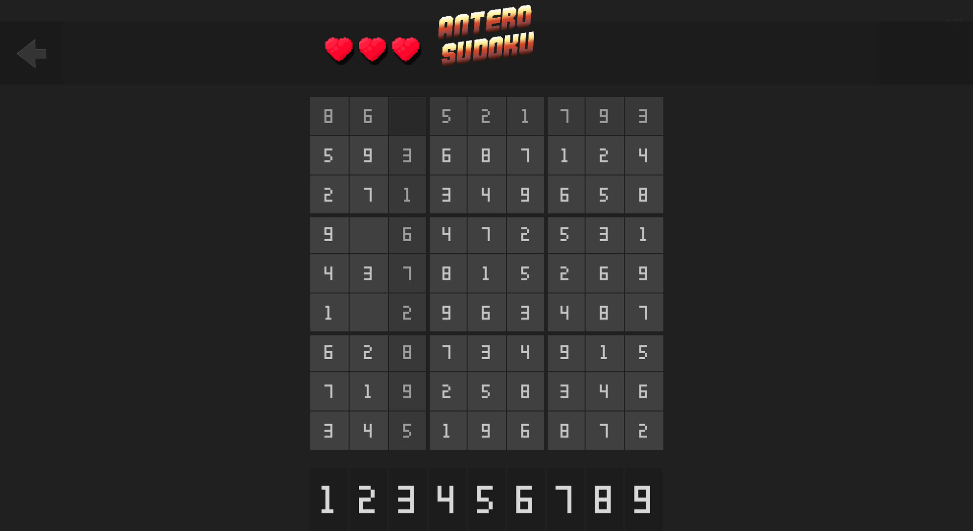 Antero Sudoku official in-game screenshot 1